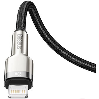  Дата-кабель Baseus Cafule CATLJK-01 (BAS-CATLJK-01-BK) Type-C на iPhone Power Delivery 20Вт 0.25м, черный 