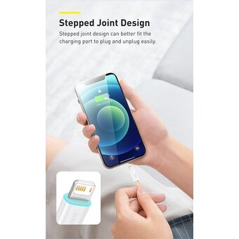  Дата-кабель Baseus Dynamic (CALD000502) Fast Charging USB to iP 2.4A 2m White 