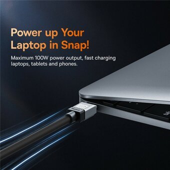  Дата-кабель Baseus CoolPlay (CAKW000201) Fast Charging Type-C to Type-C 100W 1m Black 