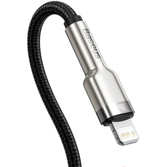  Дата-кабель Baseus Cafule CATLJK-01 (BAS-CATLJK-01-BK) Type-C на iPhone Power Delivery 20Вт 0.25м, черный 
