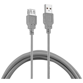  Кабель Buro USB A m-USB A f (BHP RET USB_AF18) 1.8м серый 