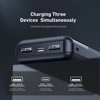  Аккумулятор внешний резервный TOPOMAX TPB-N11 20000mAh черный 