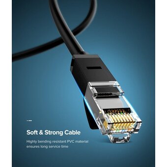  Кабель UGREEN NW102 20164 Cat6 8-Core U/UTP Ethernet Cable 10m Black 