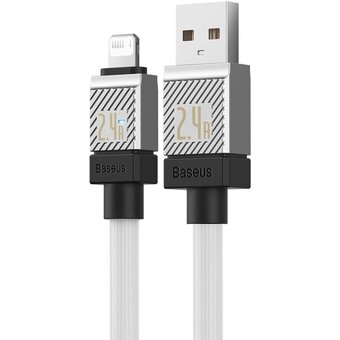  Дата-кабель Baseus CoolPlay (CAKW000402) Fast Charging USB to iP 2.4A 1m White 