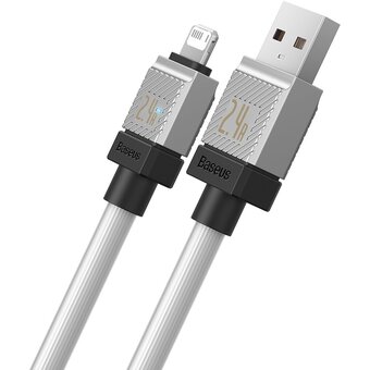  Дата-кабель Baseus CoolPlay (CAKW000402) Fast Charging USB to iP 2.4A 1m White 