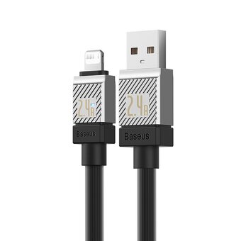  Дата-кабель Baseus CoolPlay (CAKW000401) Fast Charging USB to iP 2.4A 1m Black 