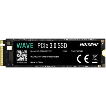  SSD HIKSEMI Wave(P) (HS-SSD-WAVE(P) 1024G) 1.0Tb M.2 (PCI-E 3.0 x4, up to 2450/2450MBs, 3D NAND, 240TBW) 