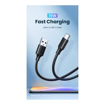  Кабель UGREEN US287 60826 USB 2.0 to USB-C date cable 3m Black 