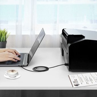  Кабель UGREEN US241 50446 USB-C 2.0 To USB-B 2.0 Print Cable 2m Black 