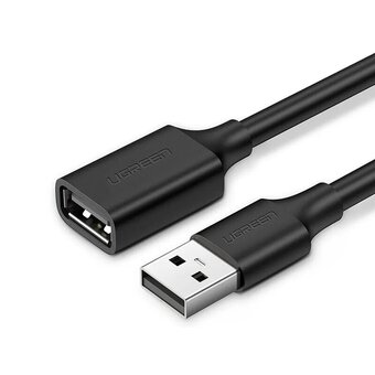  Кабель UGREEN US103 10318 USB 2.0 A Male to A Female Cable 5m Black 