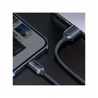  Дата-кабель Baseus Crystal Shine (CAJY000001) Fast Charging USB to iP 2.4A 1.2m Black 
