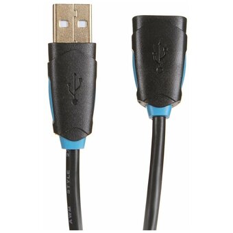  Кабель удлинитель Vention CBCBI USB 2.0 AM/AF 3м черный 
