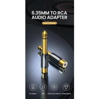  Адаптер UGREEN AV169 80731 6.35mm Male to RCA Female Adapter 