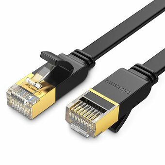  Кабель UGREEN NW106 11261 Cat 7 U/FTP Lan Cable Flat Design 2m Black 