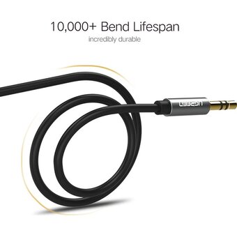  Кабель UGREEN AV119 10733 3.5mm Male to 3.5mm Male Cable 1m Black 
