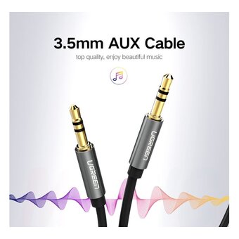  Кабель UGREEN AV119 10733 3.5mm Male to 3.5mm Male Cable 1m Black 