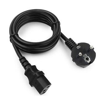  Кабель питания Cablexpert PC-186-1-1.8M Schuko- C13 3x1кв.мм 1.8м черный 