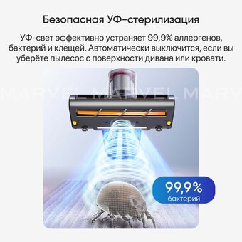  Пылесос ручной JIMMY BD7 Pro, серебристый/розовый 