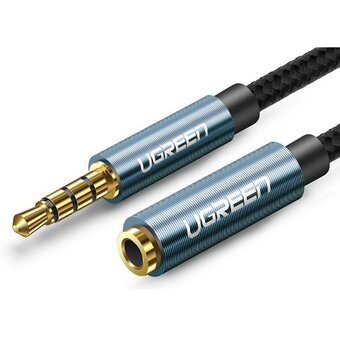 Кабель UGREEN AV118 40674 3.5mm Male to 3.5mm Female Extension Braid 1.5m AV118 Black 