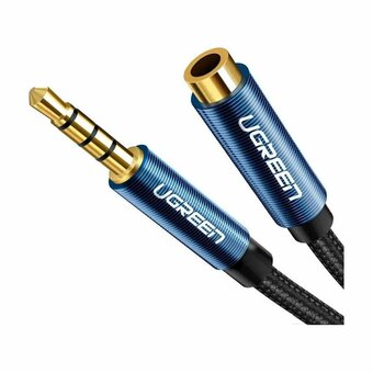  Кабель UGREEN AV118 40674 3.5mm Male to 3.5mm Female Extension Braid 1.5m AV118 Black 