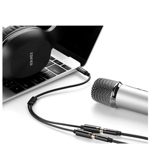  Кабель UGREEN AV141 30620 3.5mm male to 2 Female Audio Cable ABS Case Black 