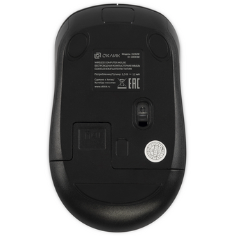  Мышь OKLICK 310MW (1869088) черный/серый 
