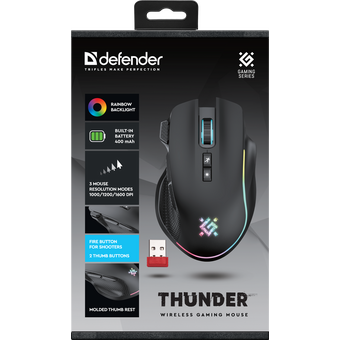  Мышка DEFENDER Thunder GM-213 WRL Gaming 52213 