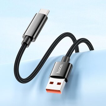  Дата-кабель HOCO U125 Benefit 5A charging data cable with display Type-C 1,2м черный 