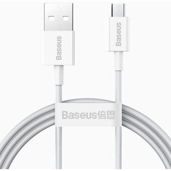  Дата-кабель Baseus Superior (CAMYS-02) Fast Charging USB to Micro 2A 1m White 