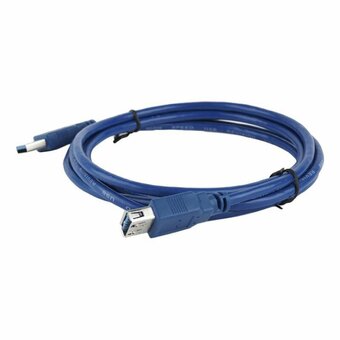  Кабель удлинительный Bion BXP-CCP-USB3-AMAF-6, USB 3.0 AM/AF, 1.8m, позолоченные контакты, синий 