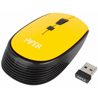  Мышь беспроводная HIPER HOMW-085 1600dpi, желтый 