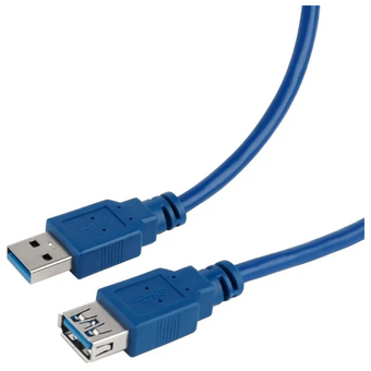  Кабель удлинительный Bion BXP-CCP-USB3-AMAF-6, USB 3.0 AM/AF, 1.8m, позолоченные контакты, синий 