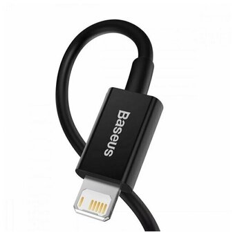  Дата-кабель Baseus Superior (CALYS-C01) Fast Charging USB to iP 2.4A 2m Black 