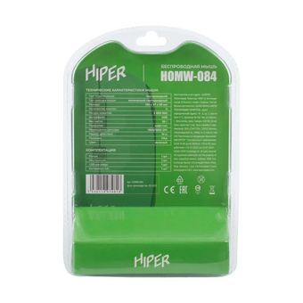  Мышь беспроводная HIPER HOMW-084 1600dpi, зеленый 