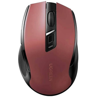  Мышь UGREEN MU006 (25752) Ergonomic Wireless Mouse 2.4G 4000DPI Silence Design 2.4 GHz BT Red 
