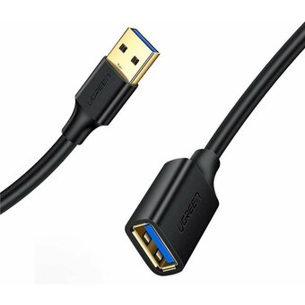  Кабель UGREEN US129 30125 USB 3.0 Extension Male Cable 0.5m Black 