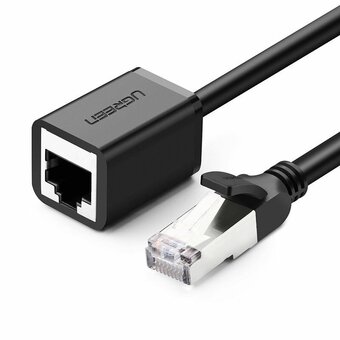  Кабель UGREEN NW112 11281 Cat 6 F/UTP Ethernet RJ45 Extension Male/Female Patch Cords 2m Black 