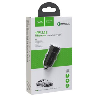 АЗУ HOCO Z32 Speed Up single port QC3.0, black 