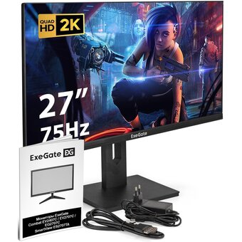  Монитор ExeGate ES2707TA SmartView (EX296976RUS) черный 