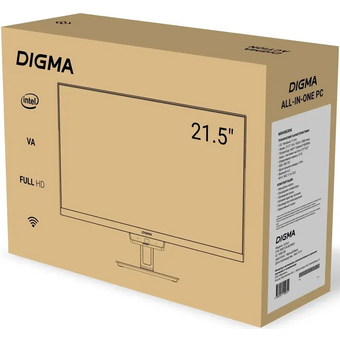  Моноблок Digma Action DM21N9-8CXW01 21.5" Full HD N95 (1.7) 8Gb SSD256Gb UHDG 600 CR Win11ProGbitEth WiFi BT 36W клавиатура мышь Cam черный 