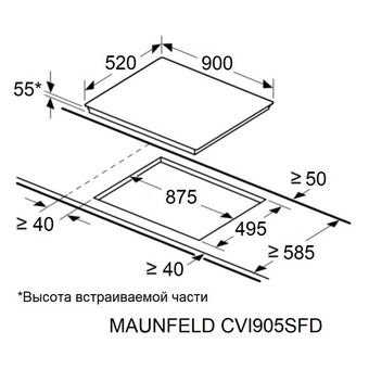  Варочная поверхность MAUNFELD CVI905SFLGR Inverter 