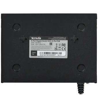  Коммутатор неуправляемый PoE Tenda SG106PC 6 портов, 6x1Гбит/с, PoE 4х до 30Вт, 2хUplink, настольный 