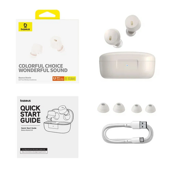  Наушники bluetooth TWS Baseus Bowie E18 White 