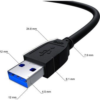  Удлинитель Greenconnect GCR-52701 USB 3.0 AM/AF 2.0m черный 
