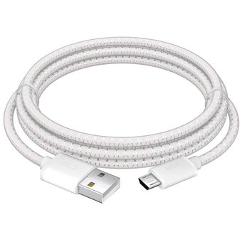  Кабель Greenconnect GCR-54451 MicroUSB 1.5m бело-розовый 
