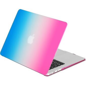  Накладка для ноутбука DF MacCase-05 13.3" синий/розовый твердый пластик 