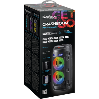  Акустическая система DEFENDER Crashboom Black 65085 