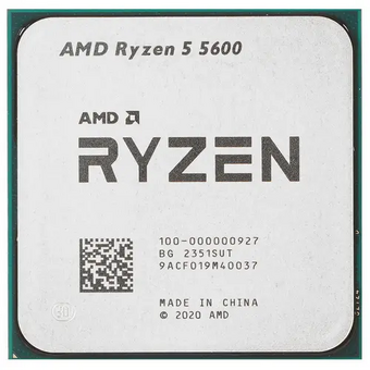  Процессор AMD Ryzen 5 5600 (100-100000927CBX) Box (Vermeer, 7nm, C6/T12, Base 3,50GHz, Turbo 4,40GHz, Without Graphics, L3 32Mb, TDP 65W, SAM4) 