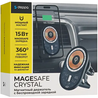  Автодержатель Deppa Mage Safe Crystal Black 