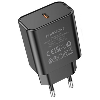 СЗУ Borofone BA71A Power single port PD20W charger(EU), black 